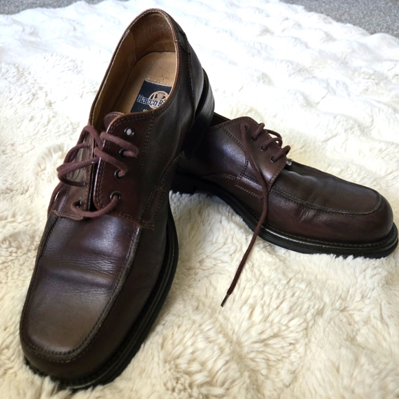 Bacco Bucci Men’s Dress Work Shoes Brown Leather Size 9½ Made In Italy - Picture 1 of 9